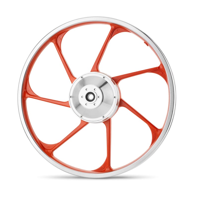 גלגלים לאופניים חשמליים של גרין בייק בצבע אדום